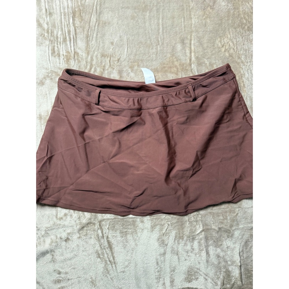 Ocean Dream Womens Brown‎ Swim Skirt with Attached Brief Size 16 Beach Summer